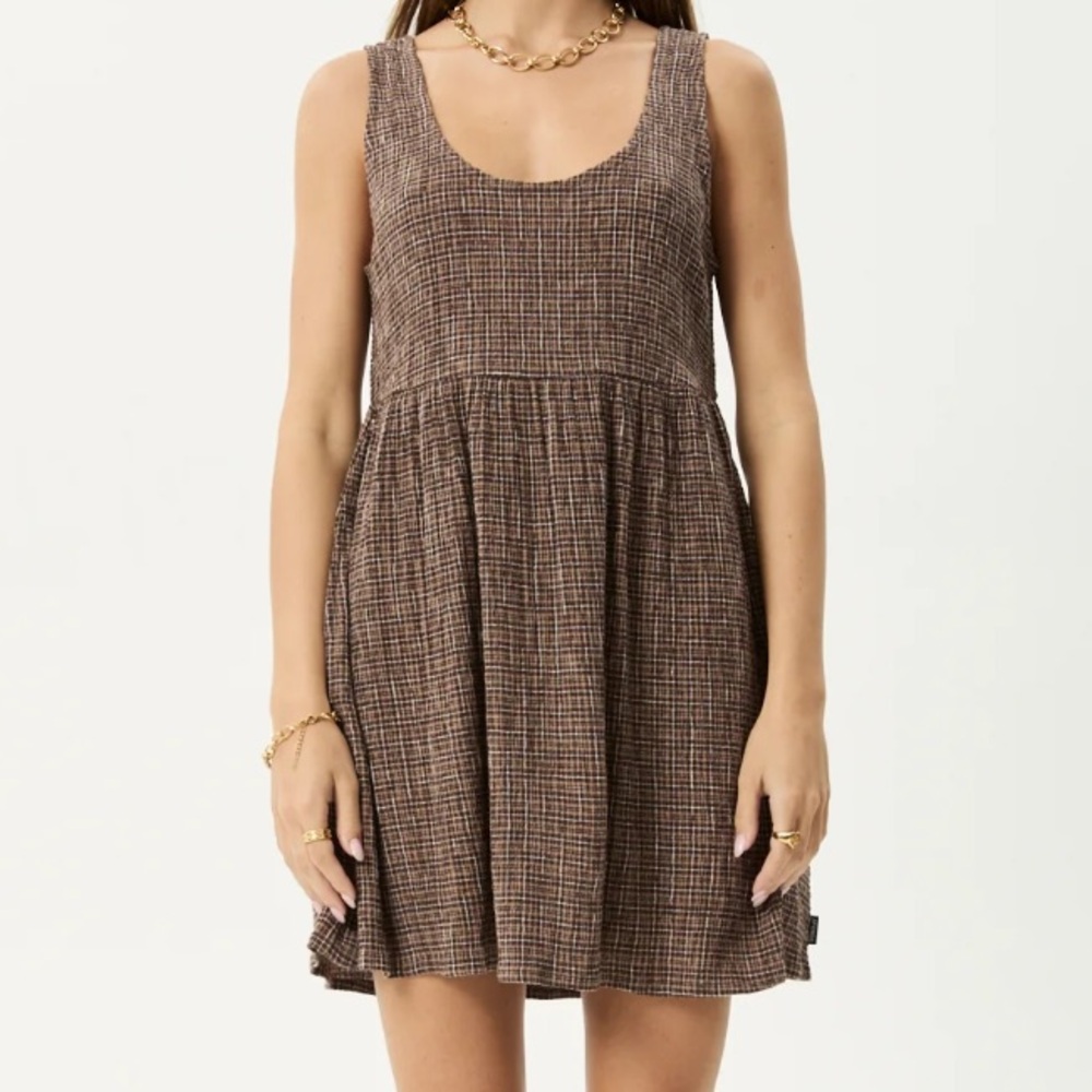 Afends jesse seersucker mini dress size XL